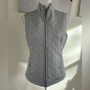 Eddie Bauer Women's Light Gray Quilted Vest Size Small
